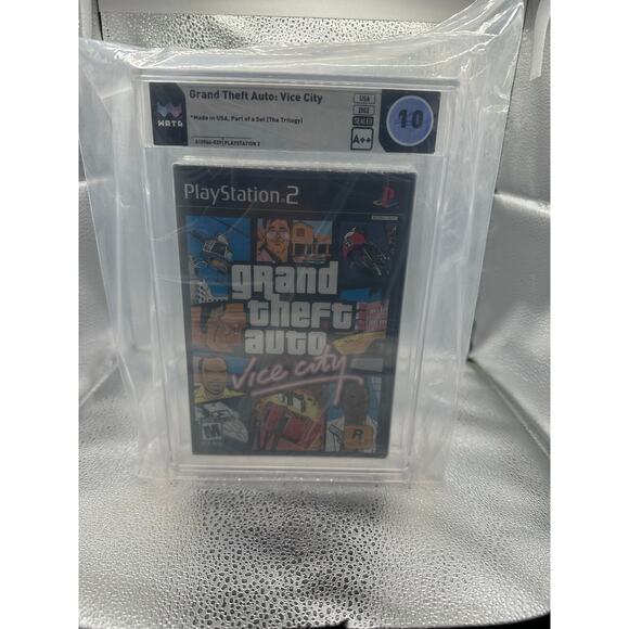 Grand Theft Auto GTA Vice City - PlayStation 2 PS2 - Graded WATA 10 A++ SEALED - Picture 1 of 6